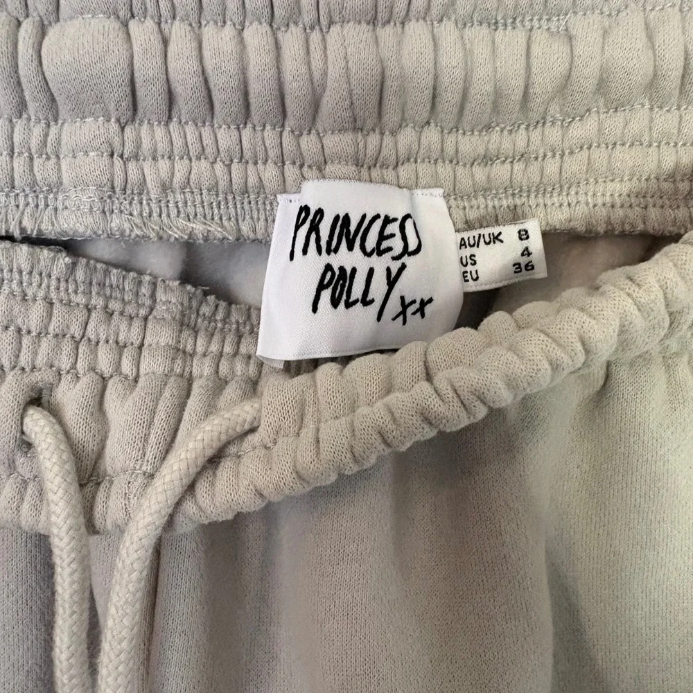 Princess Polly‎ Light Gray Cotton Blend Sweatpants Women's size 4 Small